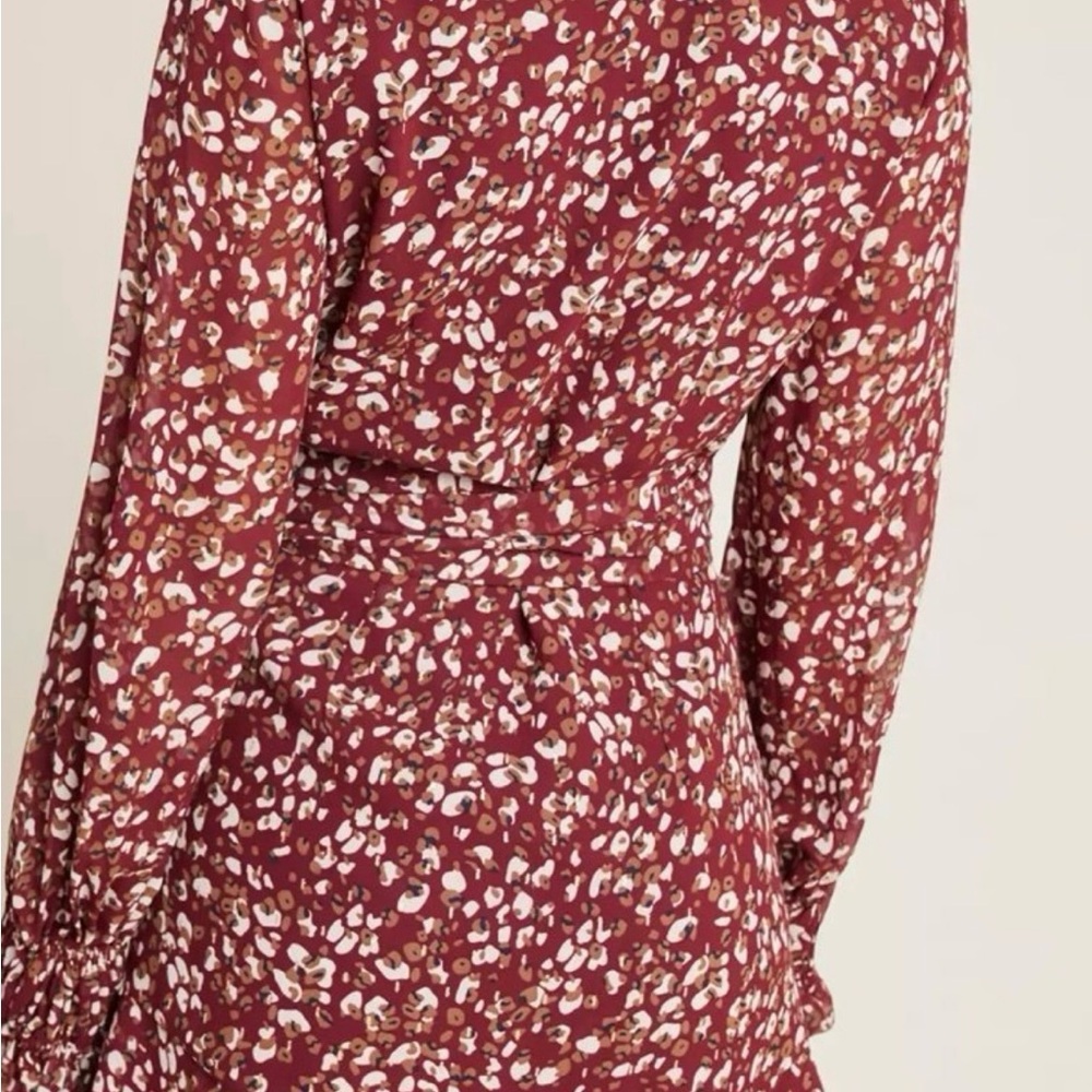Petra Leopard Mini Wrap Dress - Picture 2 of 3